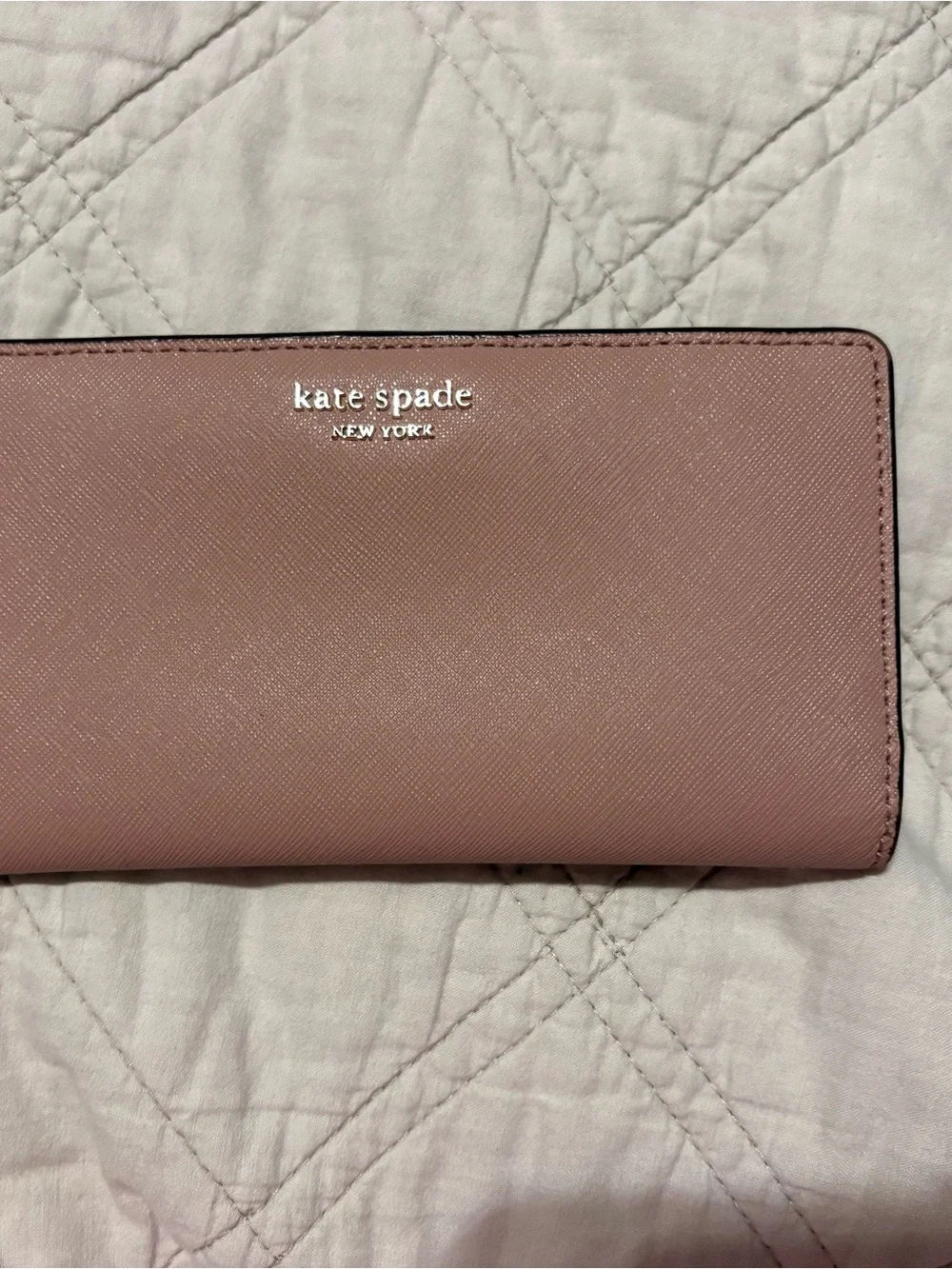 kate spade New York Blush Pink Saffiano Wallet